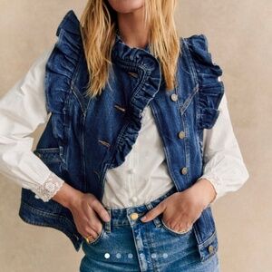 Sezane Faye Jacket Dark Blue - Size L